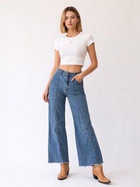 Forever 21 High Rise Panel Seam Jeans | Size Small